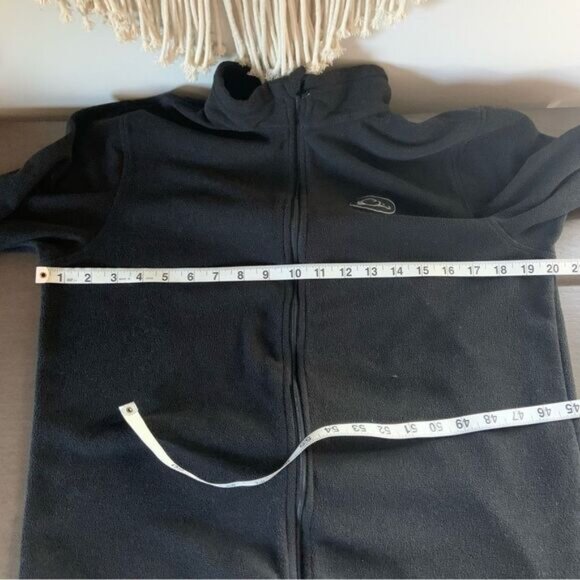 DRAKE Youth Camp Fleece Full Zip Pullover Black Size 12 - Picture 12 of 13